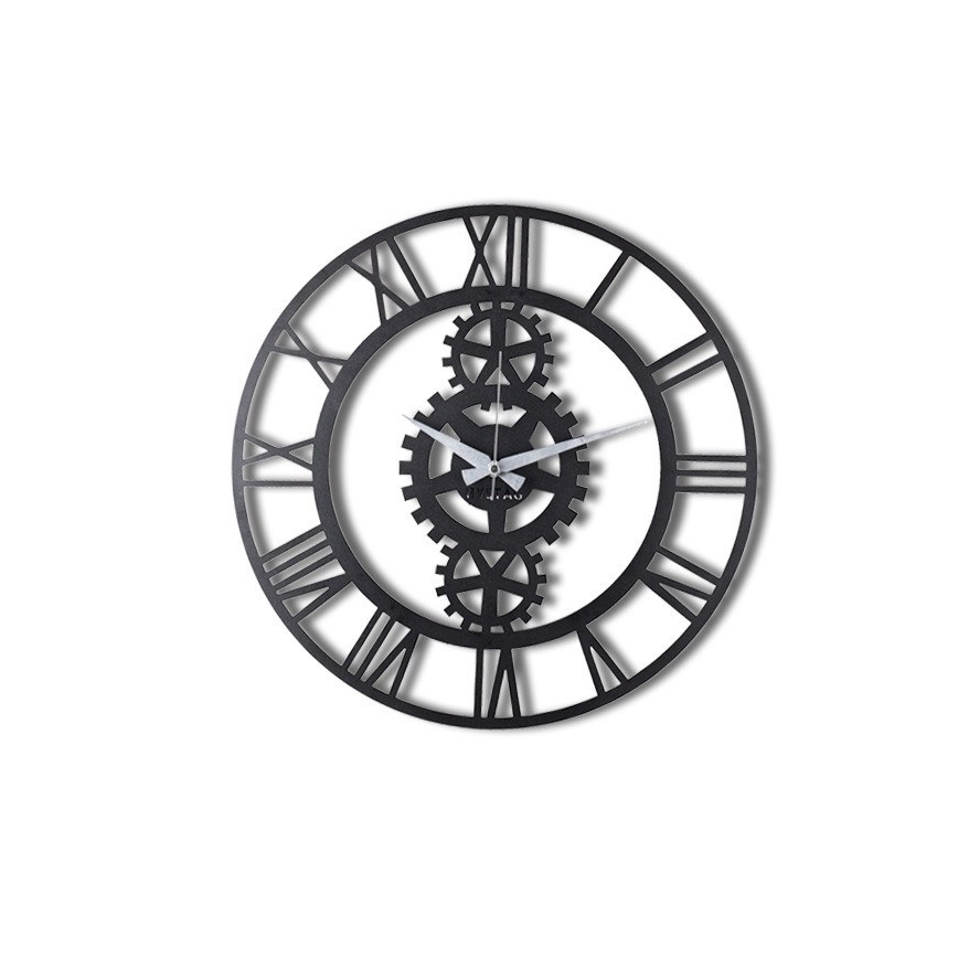 Reloj de pared diá. 70 cm 1xAA negro