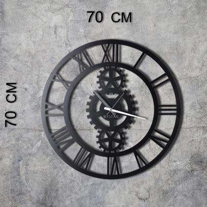 Reloj de pared diá. 70 cm 1xAA negro