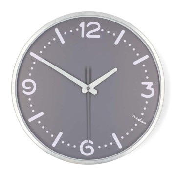 Reloj de pared, diámetro 30,5 cm, 1x pila AA, cromo mate