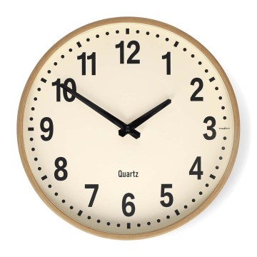 Reloj de pared, diámetro 30,8 cm, 1xAA, madera