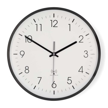 Reloj de pared Ø 30,5 cm, 1x pila AA, negro