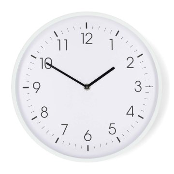 Reloj de pared Ø 30,8 cm 1xAA blanco