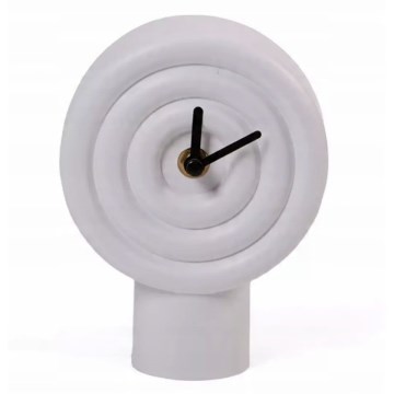 Reloj de sobremesa de cerámica 16 cm 1xAA blanco