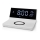 Reloj despertador con pantalla LCD y inalámbrico con cargador 15W/230V + 1xCR2032 blanco