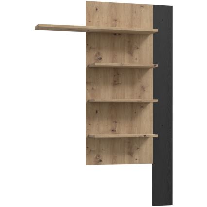 Repisa de pared MORO roble/negro