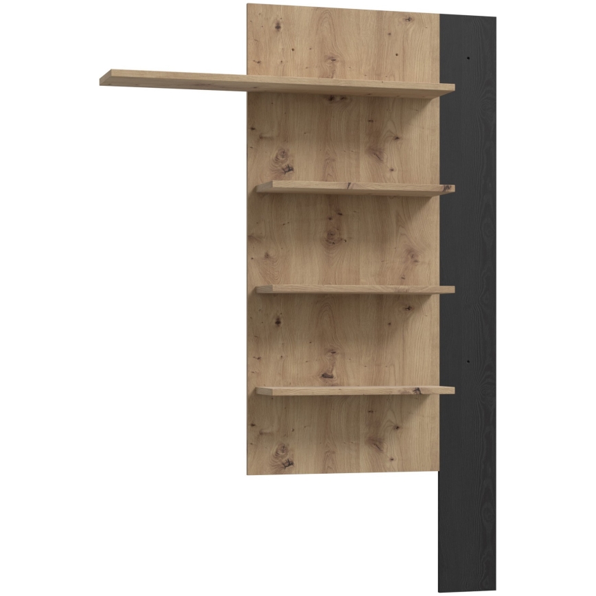 Repisa de pared MORO roble/negro
