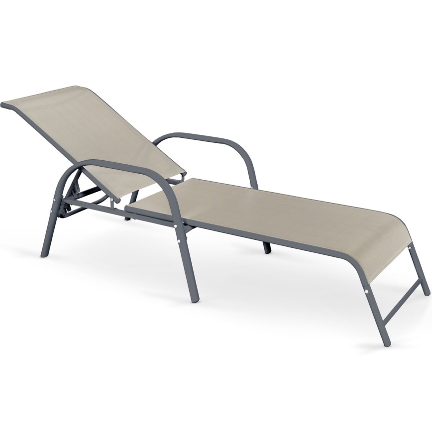 Reposera ajustable MOSLER gris/beige