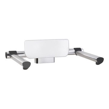 Respaldo 60x18,5 cm plateado/blanco