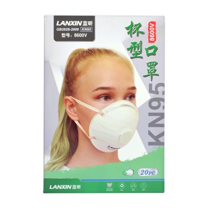 Respirador con válvula de exhalación clase KN95 (FFP2) 20 uds.