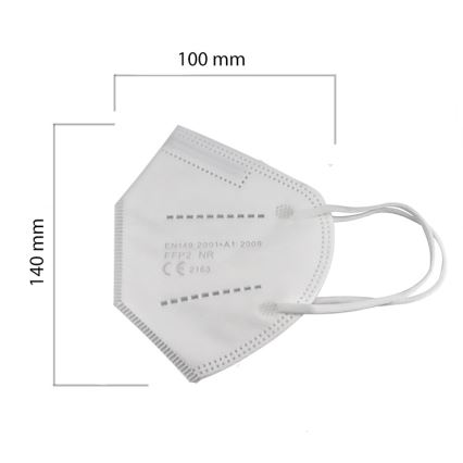 Respirador tamaño infantil FFP2 Kids NR CE 0370 blanco 20pcs