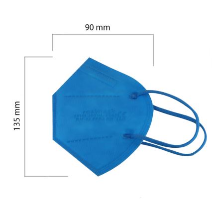 Respirador tamaño infantil FFP2 ROSIMASK MR-12 NR azul 20pcs