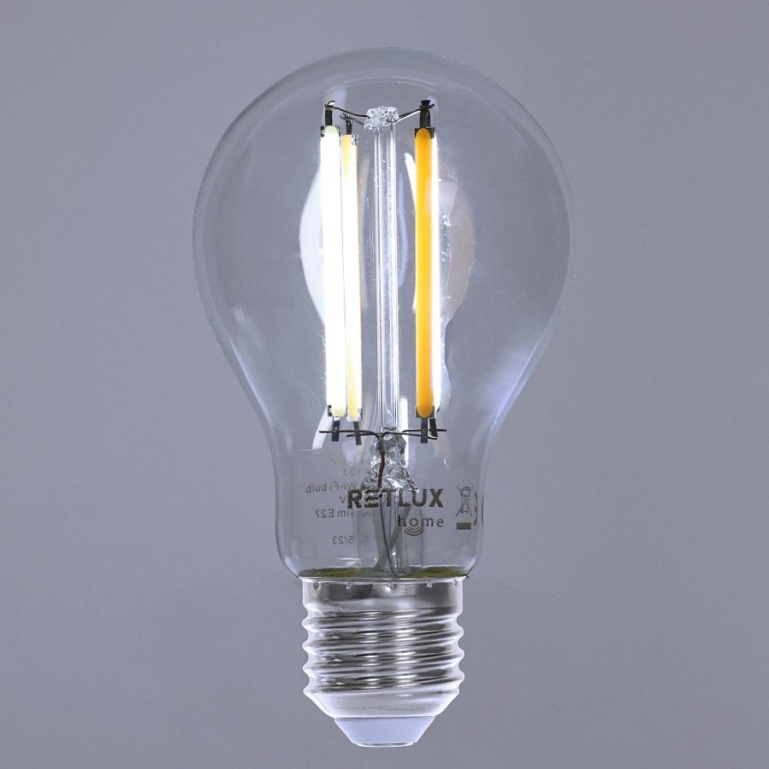 Bombilla LED regulable FILAMENT A60 E27/7W/230V 2700-6500K Wi-Fi Tuya