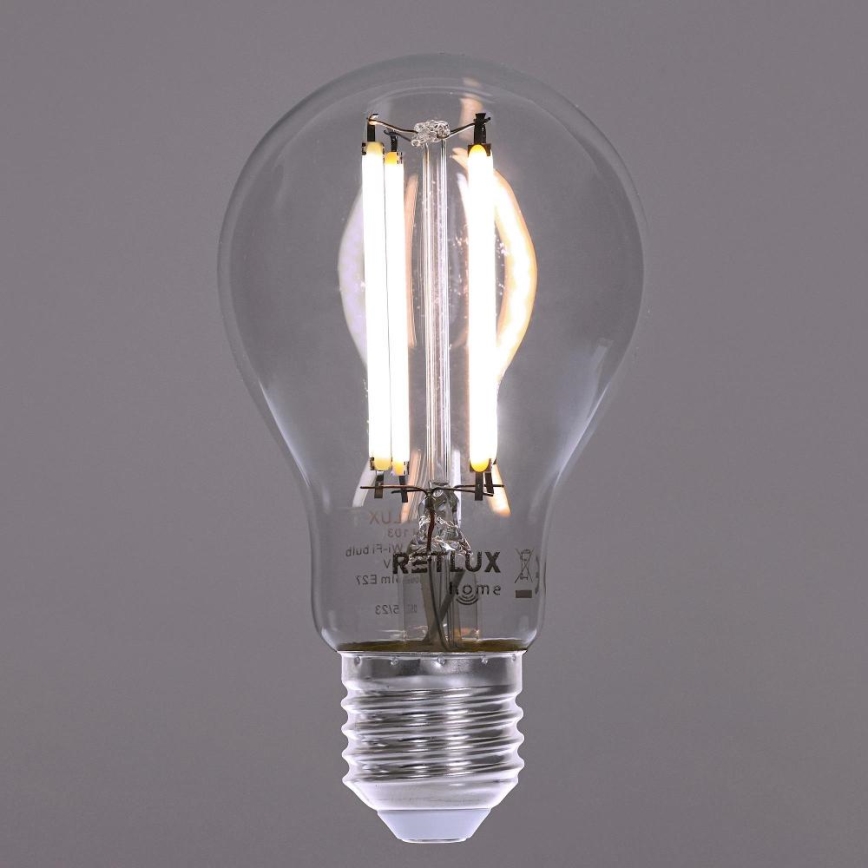 Bombilla LED regulable FILAMENT A60 E27/7W/230V 2700-6500K Wi-Fi Tuya