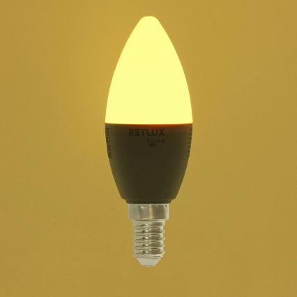 Bombilla LED RGBW regulable C37 E14/4,5W/230V 2700-6500K Wi-Fi Tuya