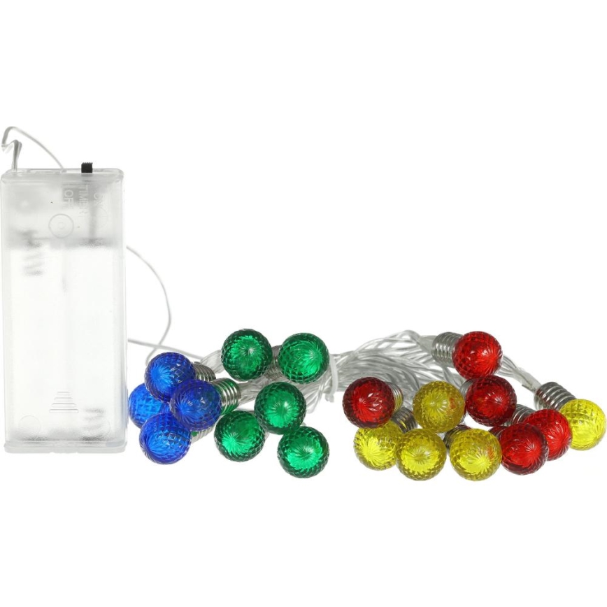 Cadena navideña LED 20xLED/2xAA/blanco cálido 1,8m bombillas