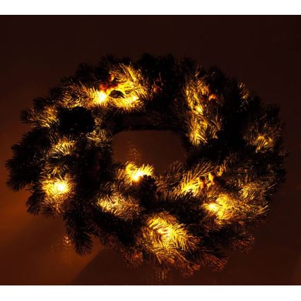 Corona LED de Navidad LED/2xAA diámetro 40 cm