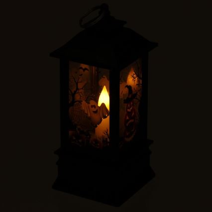 Decoración LED HALLOWEEN LED/3xAAA/linterna blanco cálido con calabazas