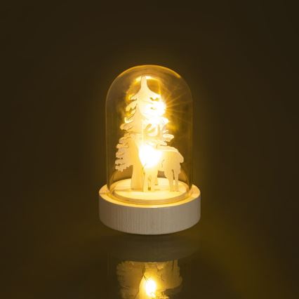 Decoración navideña LED 1xLED/1xCR2032 blanco cálido