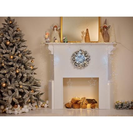 Decoración navideña LED LED/2xLR44/warm white muñeco de nieve con una bola de nieve