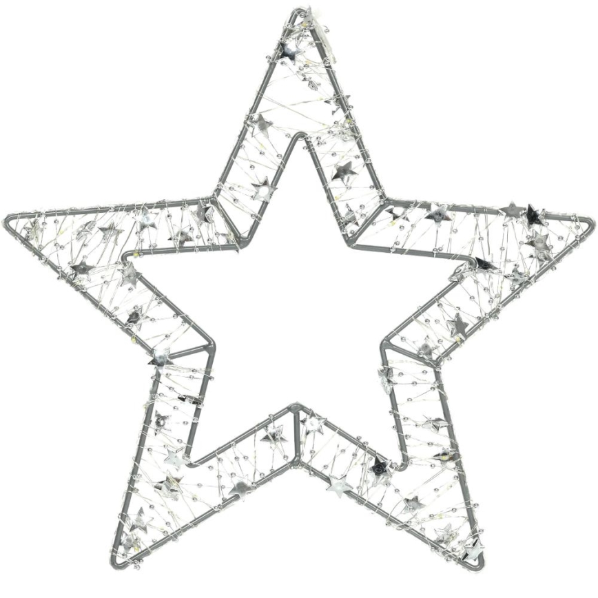 Decoración navideña LED LED/3xAA/blanco cálido estrella