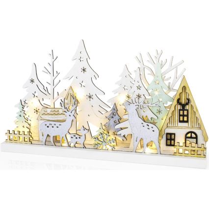 Decoración navideña LED LED/3xAAA/blanco cálido forest