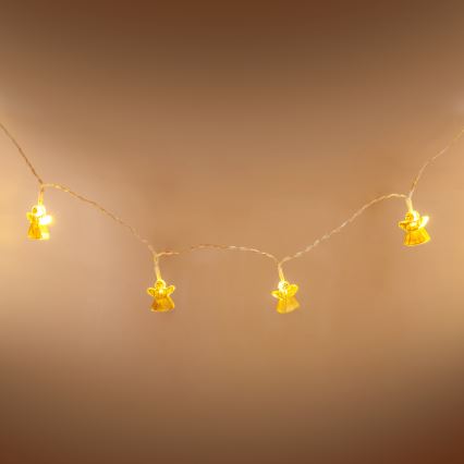 Guirnalda decorativa LED 10xLED/2xAA 1,65m blanco cálido