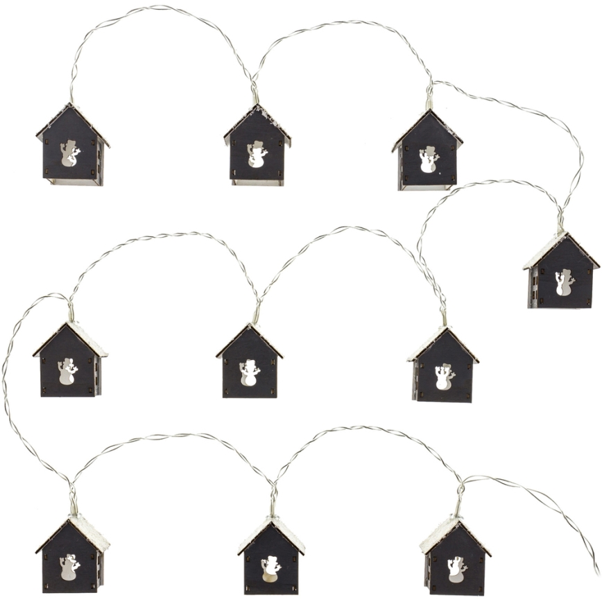 LED  guirnalda 10xLED/2xAA 2,3m blanco cálido