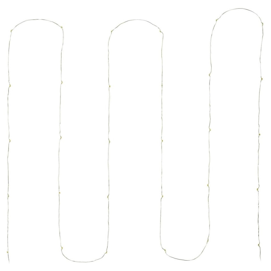 Guirnalda LED 30 LEDs / 3x AA 3,3m blanco cálido