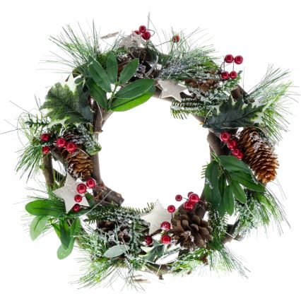 Guirnalda LED de Navidad LED/3xAA diámetro 30 cm