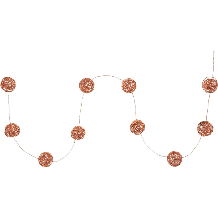 Cadena decorativa LED 10xLED/2xAA — blanco cálido