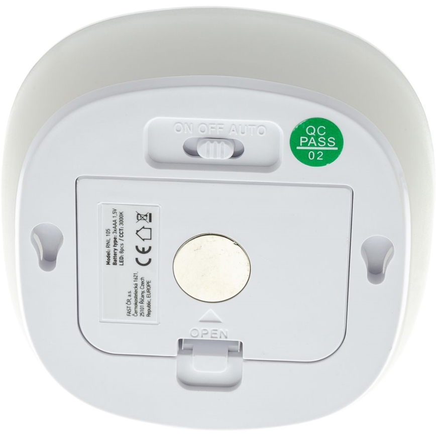 Lámpara LED de orientación con sensor LED/0,45W/3xAAA 3000K blanco