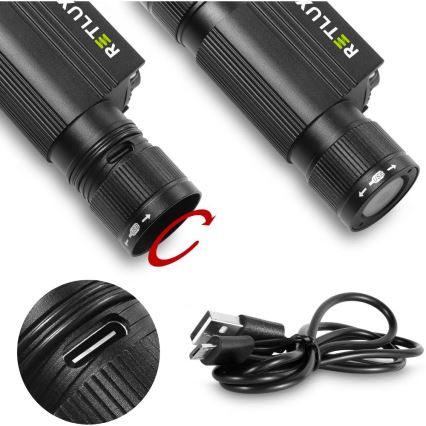 Linterna frontal LED recargable de aluminio LED/2600 mAh IP66