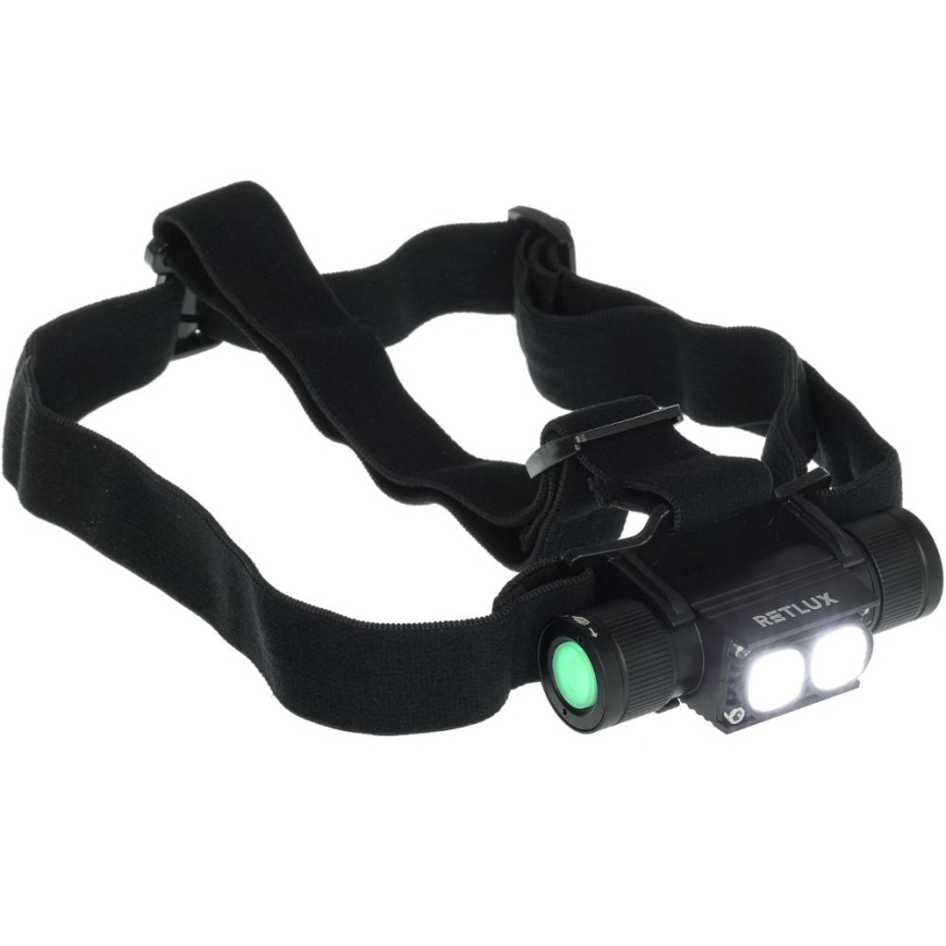 Linterna frontal LED recargable de aluminio LED/2600 mAh IP66