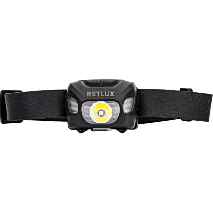 LED Linterna frontal recargable LED/3W/1200 mAh IP44 negra