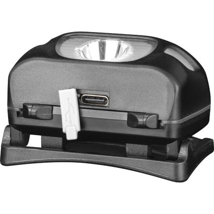 LED Linterna frontal recargable LED/3W/1200 mAh IP44 negra