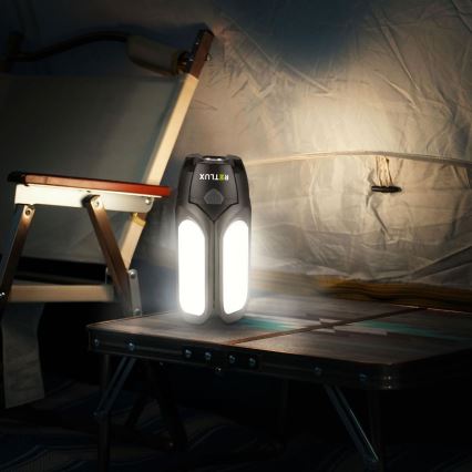 Linterna LED recargable para camping con panel solar 3W/1600 mAh IPX4