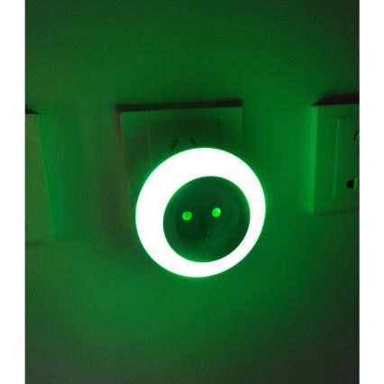Luminaria de orientación LED con sensor crepuscular y enchufe LED/0,6W/230V