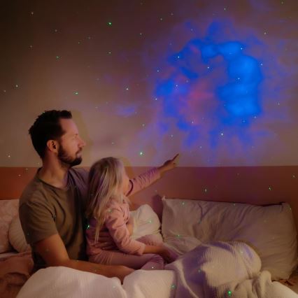 Proyector infantil LED 230V astronauta 12,5 cm + mando a distancia