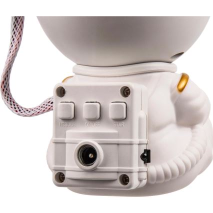 Proyector infantil LED 230V astronauta 12,5 cm + mando a distancia