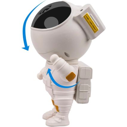 Retlux - Proyector infantil LED 230 V astronauta, 23,3 cm + mando a distancia