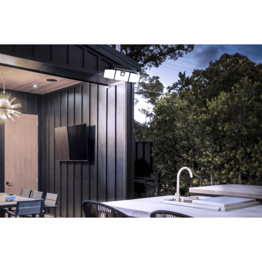 Retlux - Proyector solar LED con sensor LED/6,5W/3,7V 1200 mAh IP44