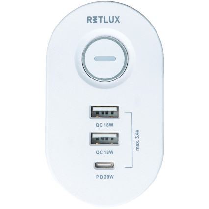 Regleta con sujeción para mesa 3 tomas Tipo E + 2xUSB-A + 1xUSB-C 1,5m blanca