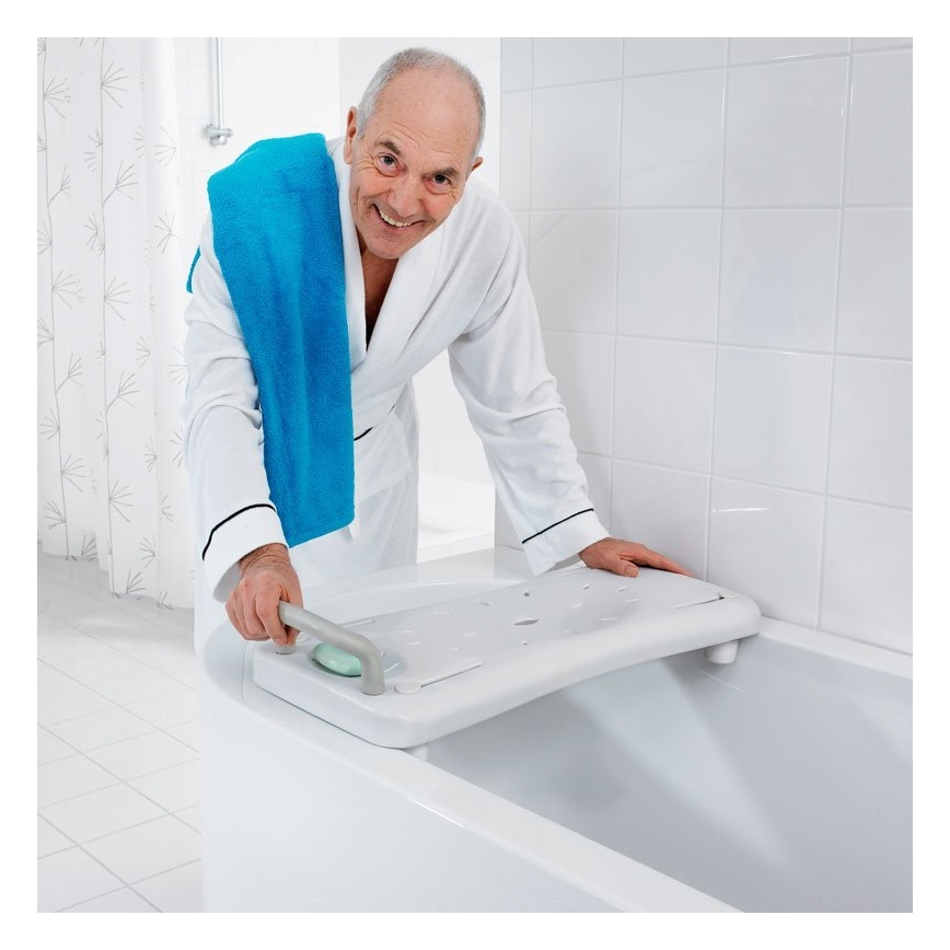 Ridder - Asiento para bañera con asa 31x70 cm blanco