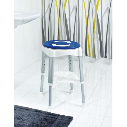 Ridder - Taburete giratorio 58x35,5 cm azul/blanco