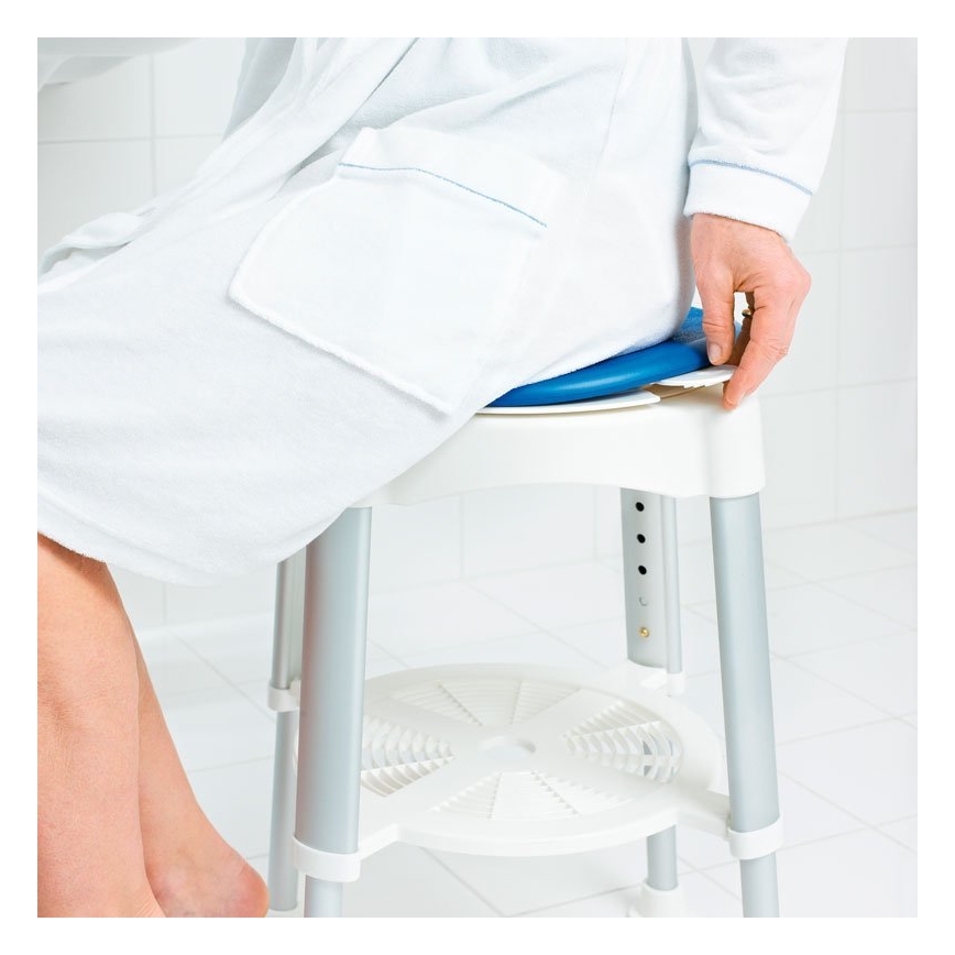 Ridder - Taburete giratorio 58x35,5 cm azul/blanco