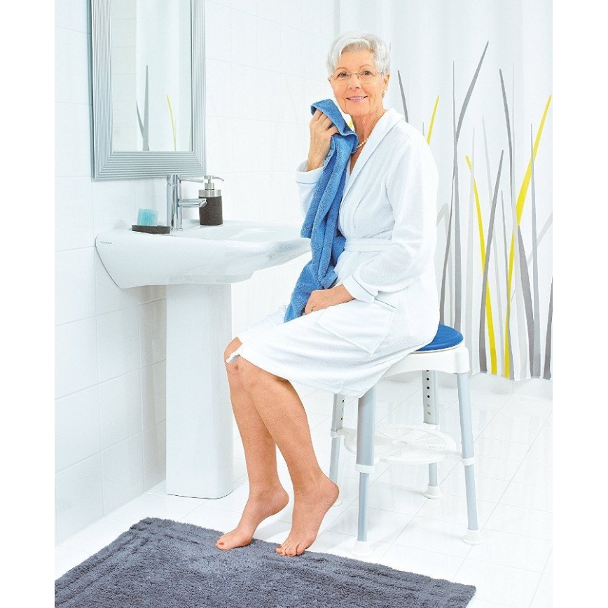 Ridder - Taburete giratorio 58x35,5 cm azul/blanco