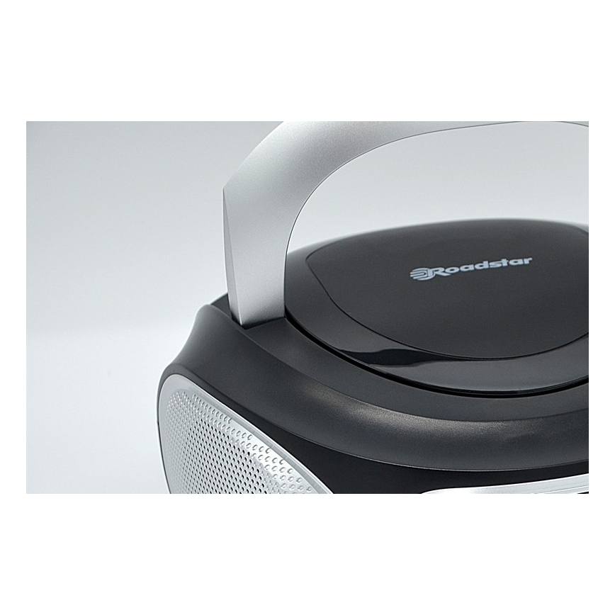 Roadstar CDR-365U/SL - Radio con FM/PLL y USB 32W/230V/4xLR14 negro/plateado