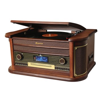 Roadstar HIF-1996D+BT-Hi-Fi sistema con giradiscos, radio, reproductor de CD y casete 40W/230V + mando a distancia