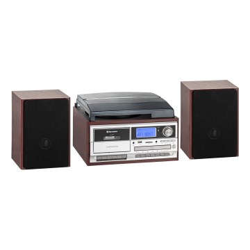 Roadstar HIF-8892 EBT - Sistema Hi-Fi con tocadiscos, reproductor de CD y casete 64W/230V+mando a distancia