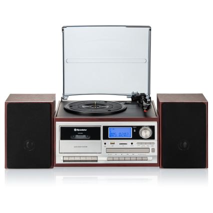 Roadstar HIF-8892 EBT - Sistema Hi-Fi con tocadiscos, reproductor de CD y casete 64W/230V+mando a distancia